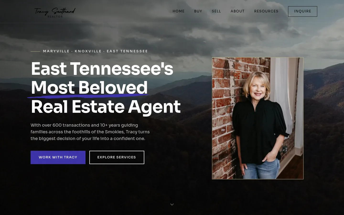 Tracy Southard Realtor website screenshot